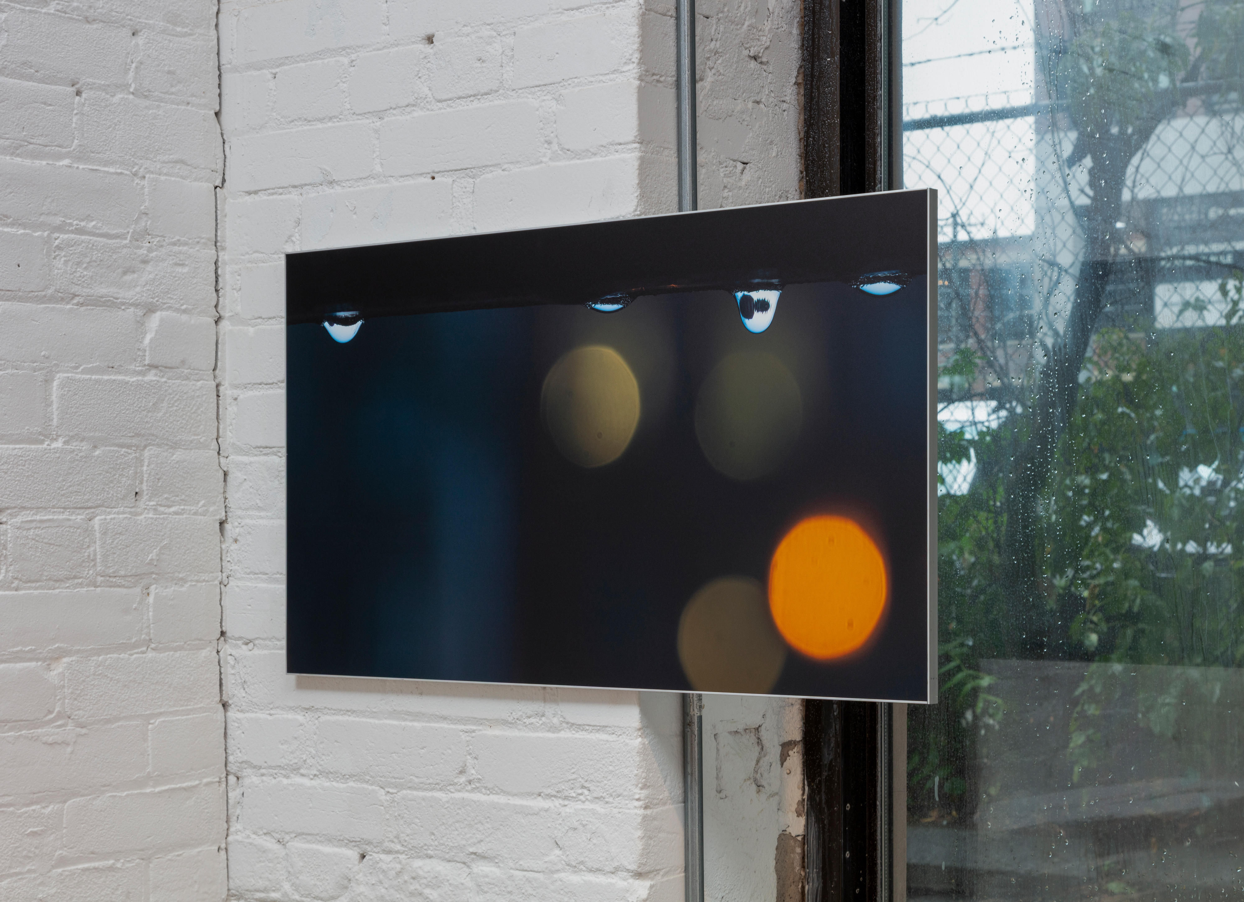 Viktor Fordell Waterdrops 8, 2025 Giclée print, mounted on dibond, in artist's frame 18 x 31⅝ x ¾ in.